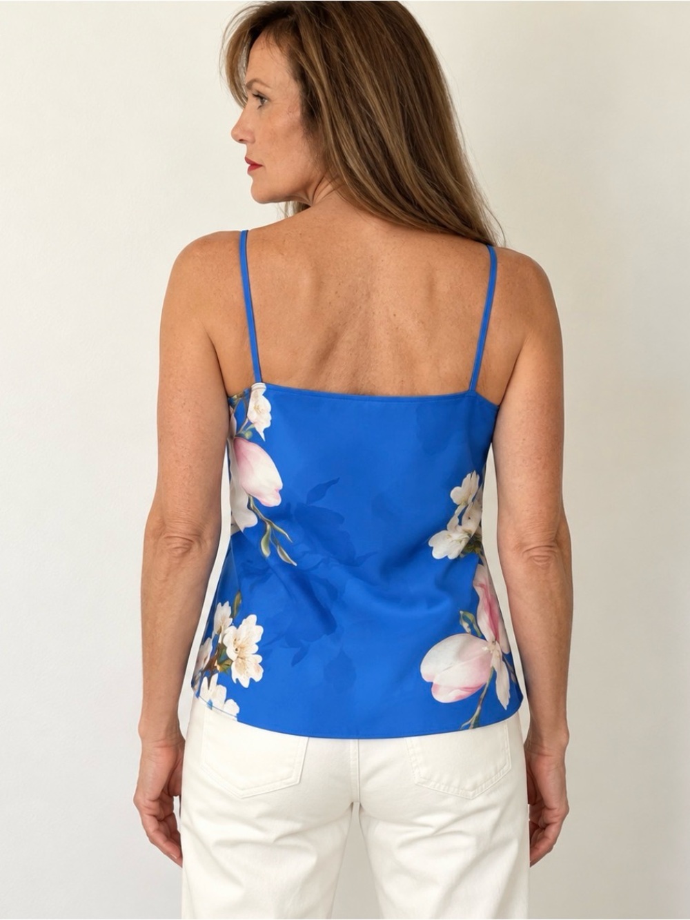 Ted Baker Amaree Blue Floral Pleat-Back Kimono Jacket + Cami l US Size 4 - Picture 6 of 15